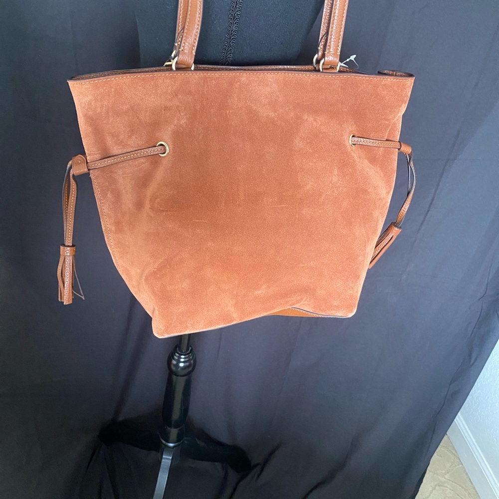 Coach Brown Suede Tote - Picture 6 of 17